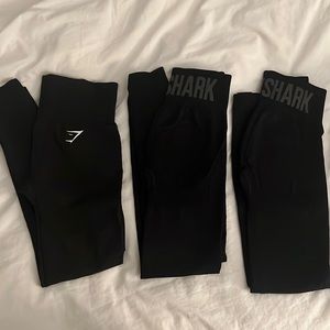 Gymshark Set of 3 Black Leggings